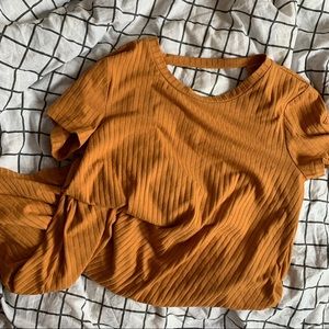 mustard/gold tshirt dress